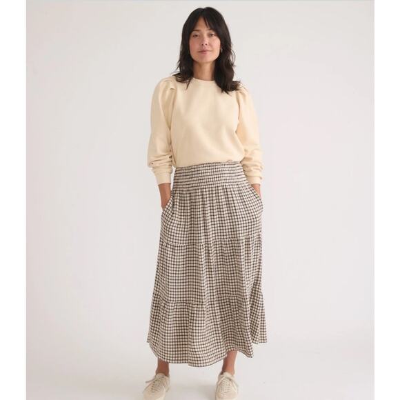 Marine Layer Enya Puff Sleeve Sweatshirt Style 16117 Womens Sz Small Cream *Flaw - Picture 16 of 16